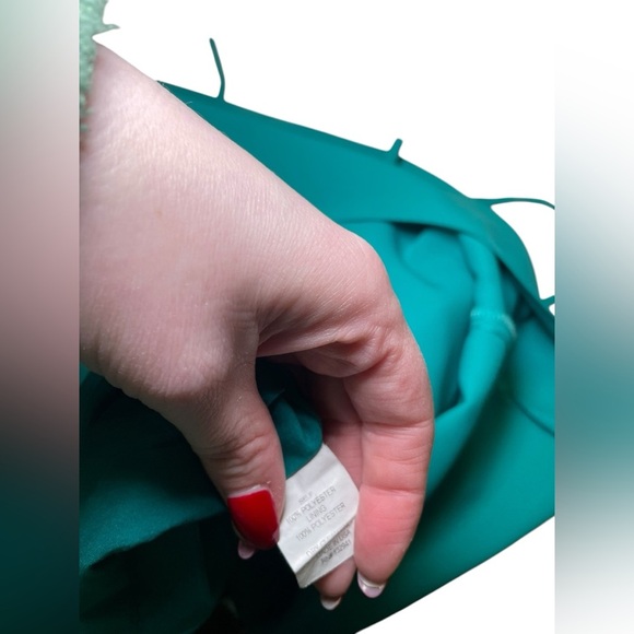 Amanda Uprichard Turquoise Roxi Bow Mini Dress Size Large - Picture 5 of 8